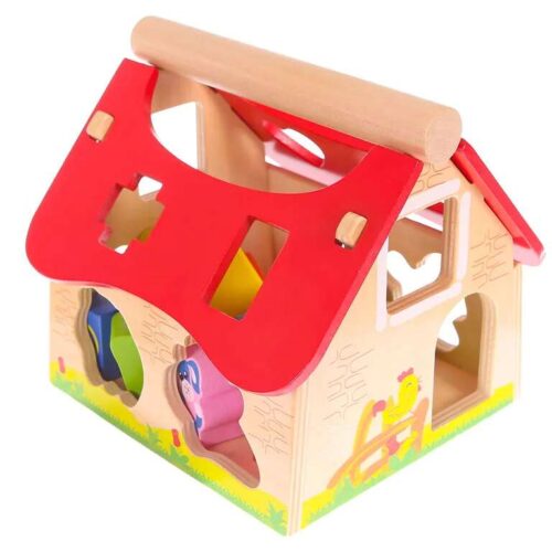 ECOTOYS Fa Állatos Formarendező - 12 Blokkal