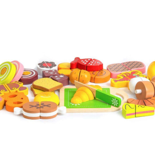 Ecotoys vágható Játék élelmiszerek 23db