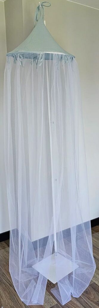 EKO Baldachin a kiságy fölé muszlin + tüll Kék 240x300 cm