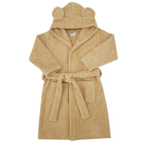 EKO Köntös pamutból kapucnival és fülekkel Beige méret S 92-98