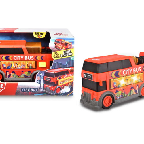 Emeletes busz 15cm-es fénnyel és hanggal - Dickie Toys