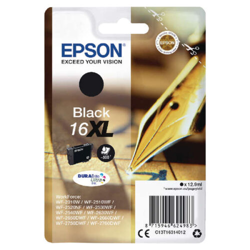 Epson T1631 Tintapatron Black 12