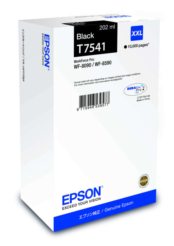 Epson T7541 Tintapatron Bk 10K