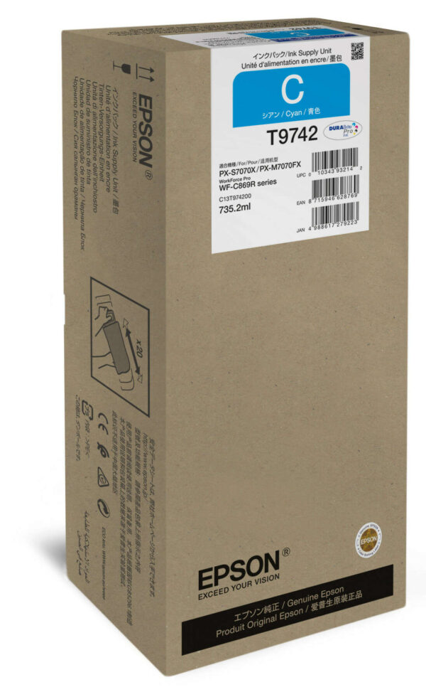 Epson T9742 Tintapatron Cyan 84K