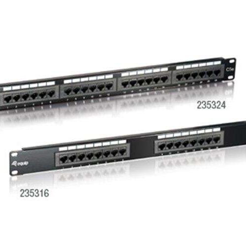 Equip 235324 Cat5e patch panel 24 port 1U fekete