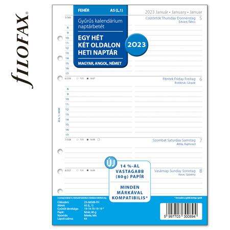 FILOFAX Kalendárium betét