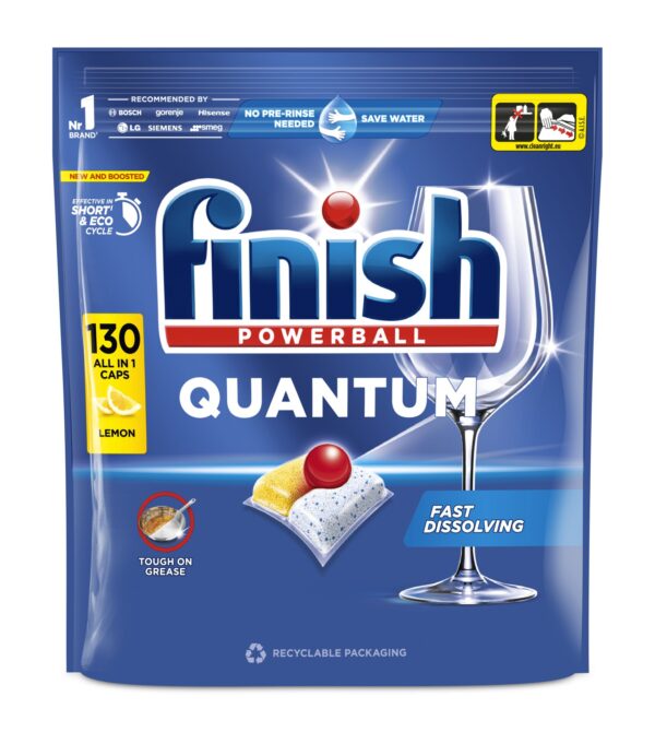 Finish Quantum All in 1 Lemon Mosogatógép kapszula 130db