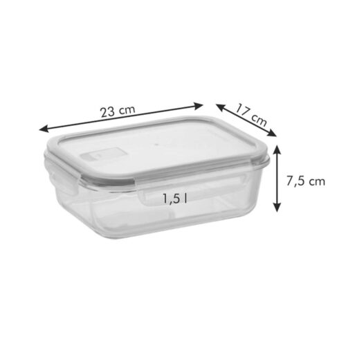 FRESHBOX Glass téglalap alakú ételtároló doboz