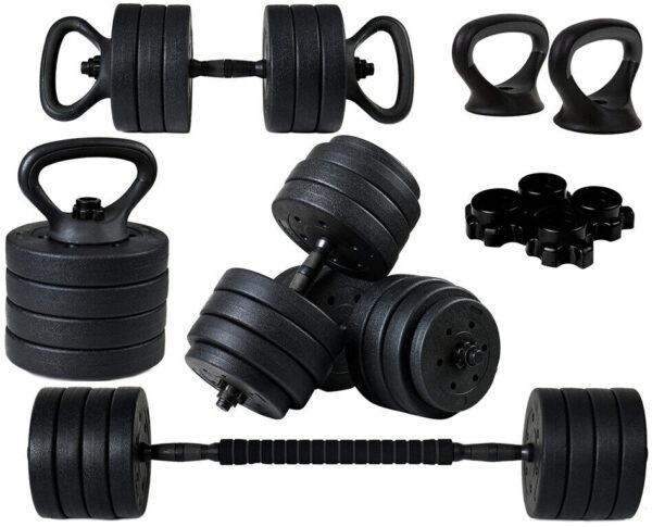 Funfit 4in1 állítható 40kg bitumen Súlyzó szett 2x20kg - fekete
