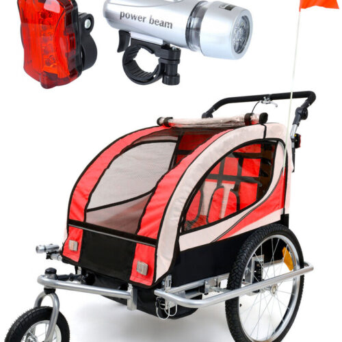 Funfit Kids 2 személyes Kerékpár utánfutó lengéscsillapítóval + K...