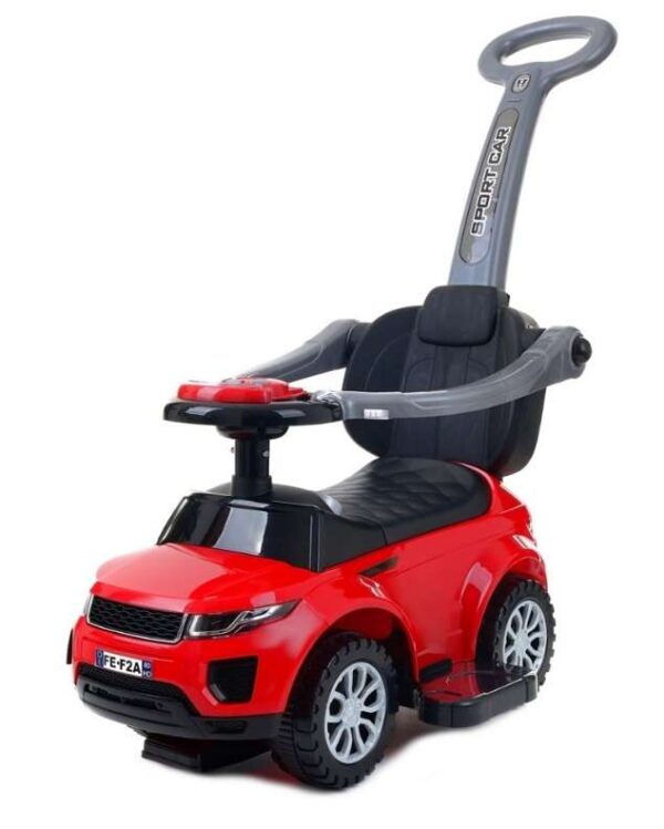 Funfit Kids Bébitaxi tolókarral és hangeffekttel - piros