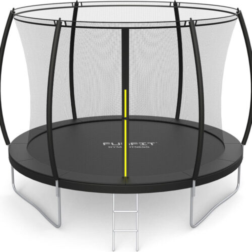 Funfit Prémium 312cm belső hálós Trambulin létrával - fekete