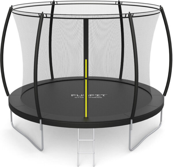 Funfit Prémium 312cm belső hálós Trambulin létrával - fekete