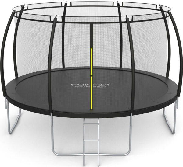Funfit Prémium 374cm belső hálós Trambulin létrával - fekete