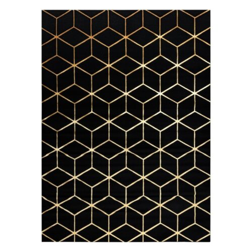 Futószőnyeg MOSSE HEXAGON 2 fekete 60x200
