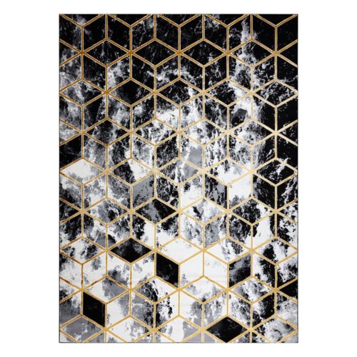 Futószőnyeg MOSSE HEXAGON fekete 60x200