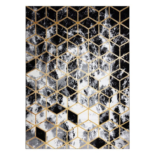 Futószőnyeg MOSSE HEXAGON fekete 60x200