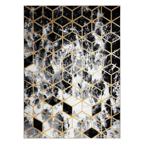 Futószőnyeg MOSSE HEXAGON fekete 70x250
