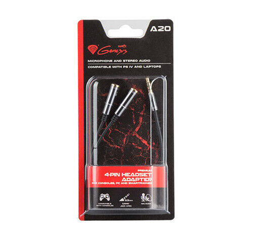 Genesis A20 Premium 4-PIN headset adapter PS4