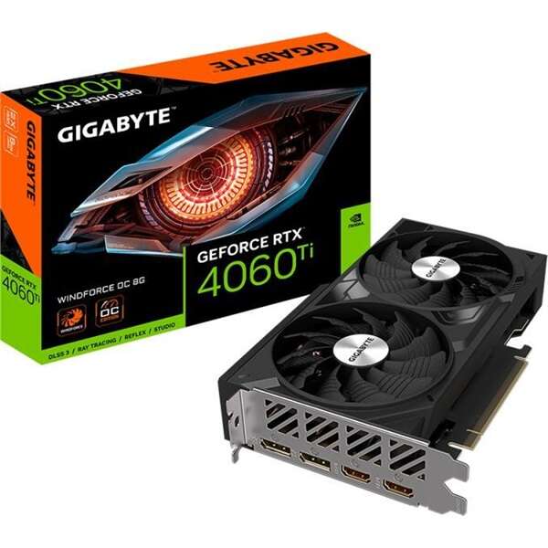 Gigabyte Videókártya - nVidia RTX 4060 Ti Windforce (8192MB