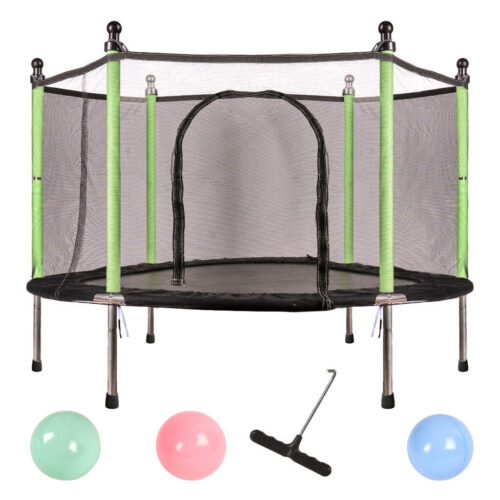 Gyermek kerti trambulin háló 140 cm zöld