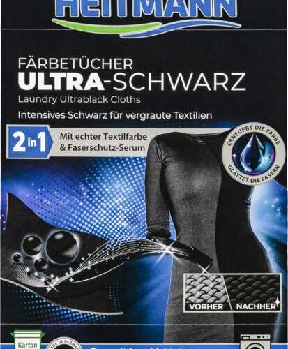 Heitmann ultrafekete Színfrissítő kendő 10db