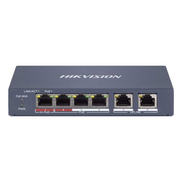 Hikvision DS-3E1106HP-EI hálózati kapcsoló Vezérelt Fast Ethernet...