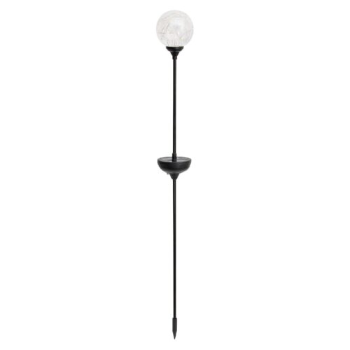 HOME Napelemes üveggömb dekoráció meleg fehér micro LED füzérrel MX 624