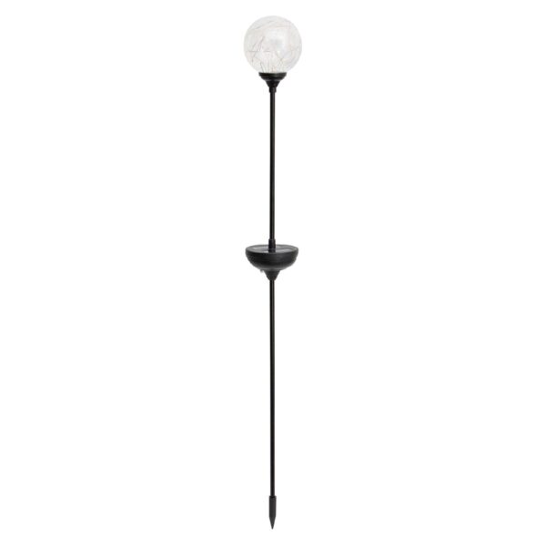 HOME Napelemes üveggömb dekoráció meleg fehér micro LED füzérrel MX 624