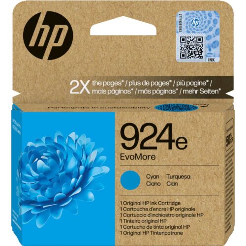 HP 4K0U7NE Tintapatron Cyan 800 oldal kapacitás No.924e EvoMore