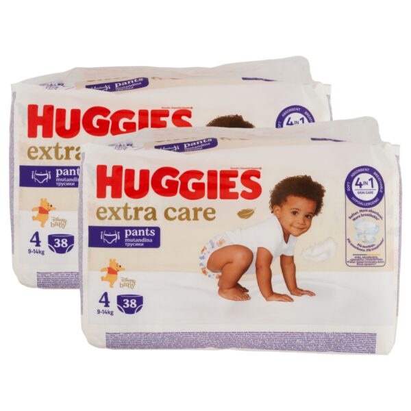 Huggies Extra Care Pants Bugyipelenka 9-14 kg Maxi 4 (2x38db)