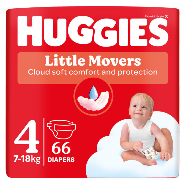 Huggies Little Movers Nadrágpelenka 7-18kg Maxi 4 (66db)