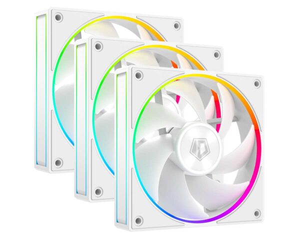 ID-Cooling AF-127-ARGB-W 120mm PWM ARGB Rendszerhűtő - Fehér (3db...