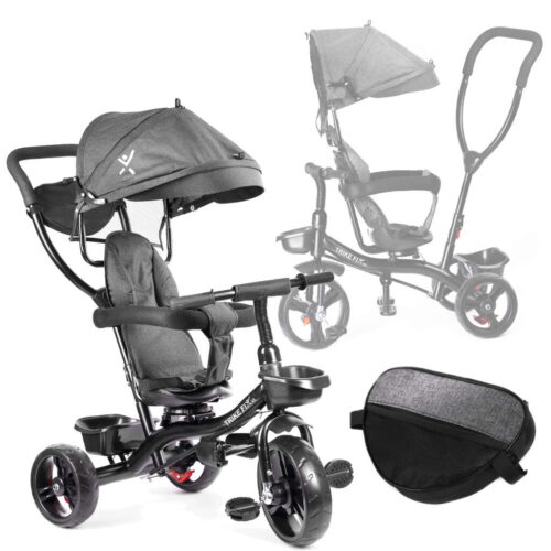 Ikonka Trike Fix Lite Gyermek Tricikli napellenzővel és tolókarra...