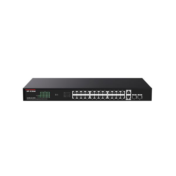 IP-COM Switch PoE - G1128P-24-250W (24x1Gbps; 2x1Gbps uplink; 2x...