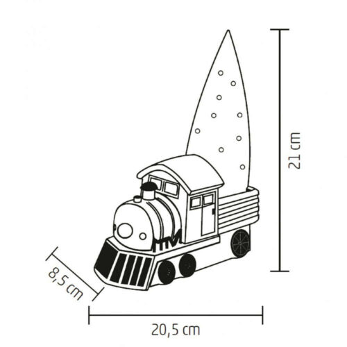 Karácsonyi LED Mozdony Dekoráció - 21cm