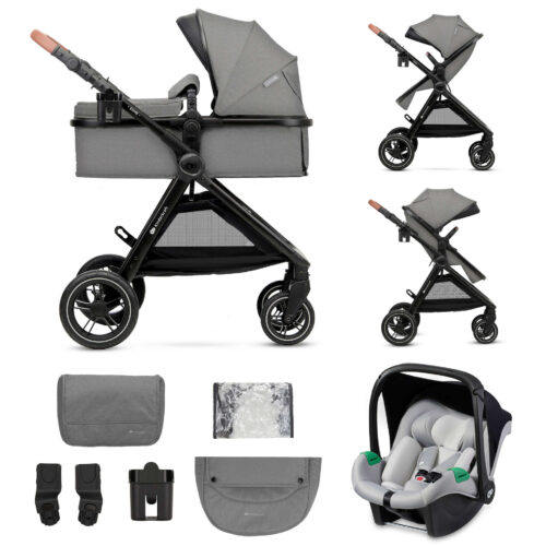 Kinderkraft Esme 3in1 multifunkciós Babakocsi - szürke