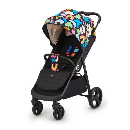 Kinderkraft Grande Plus Happy Shapes sport Babakocsi - fekete