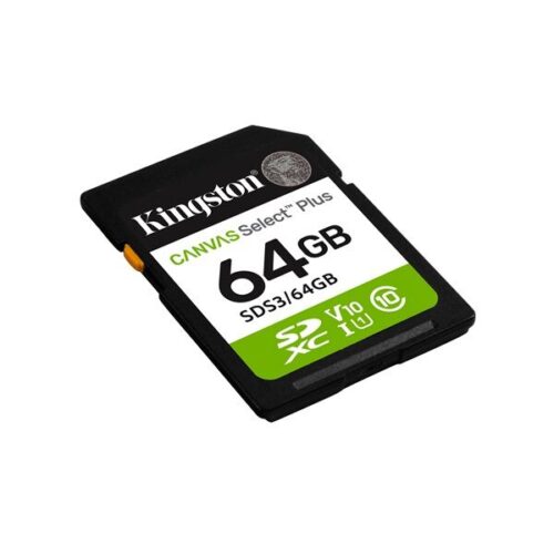 Kingston memóriakártya sdxc 64gb canvas select plus gen3 100r c10...