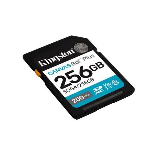 KINGSTON SDXC 256GB Canvas Go Plus Gen4 200R C10 UHS-I U3 V30 Mem...