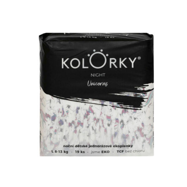 KOLORKY NIGHT Egyszer használatos öko éjszakai pelenkák L (8-13 k...