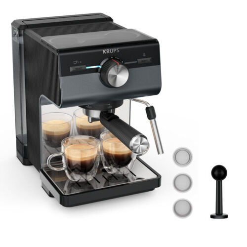 Krups XP384G10 Authentic+ Presszó karos kávéfőző - Sötétszürke