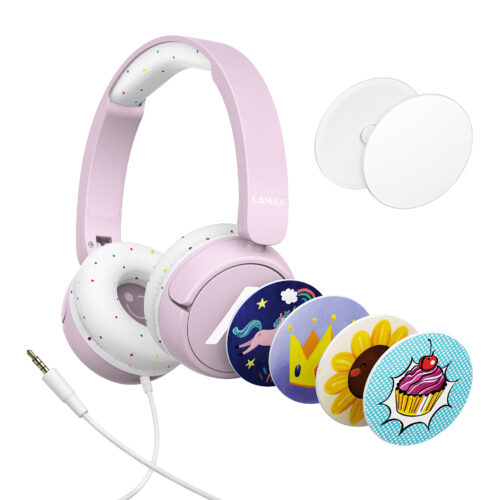 LAMAX SoundKid1 Pink Gyerek Fejhallgató - Hangerőkorlátozás