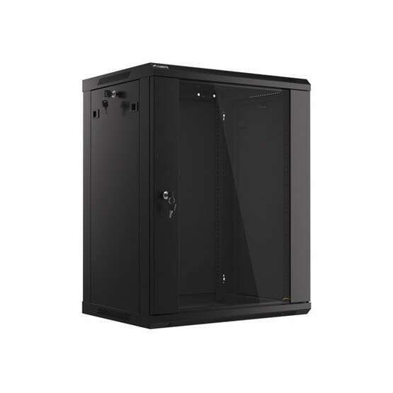 Lanberg 19'' 15U 600x450mm fekete (üvegajtó) fali rack...