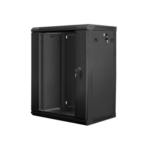 Lanberg 19'' 18U 600x450mm fekete (üvegajtó) fali rack...