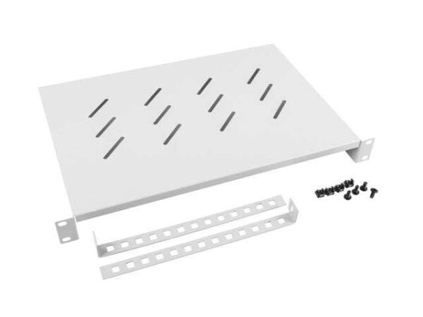 Lanberg 19" 1U 483x300mm rack polc szürke (AK-1004-S)