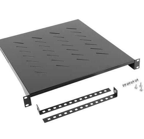 Lanberg AK-1005-B 19" Fix polc rack szekrényhez 1U - Fekete