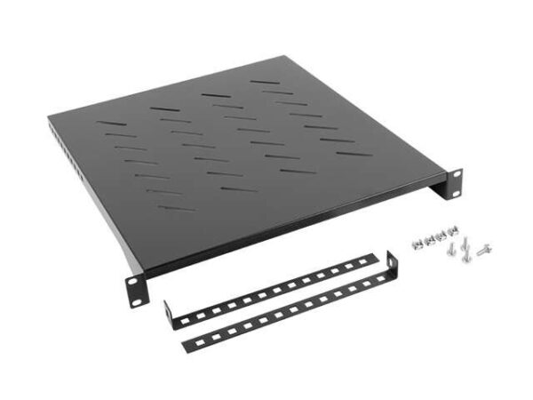 Lanberg AK-1005-B 19" Fix polc rack szekrényhez 1U - Fekete