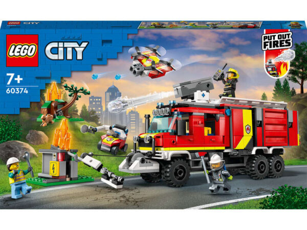 LEGO City Tűzoltó Parancsnoki Teherautó - Építőkészlet - 60374