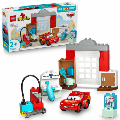 LEGO® DUPLO® Disney McQueen látogatása Doki garázsában 10456